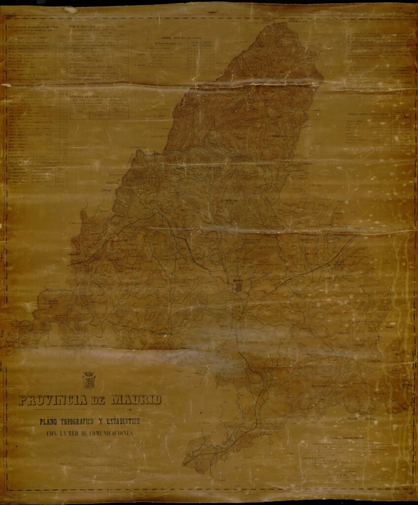 Miniatura de Mapa topográfico y estadístico con la red de comunicacional.