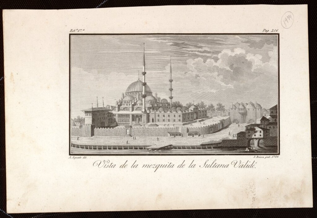 Miniatura de Vista de la mezquita de la sultana Validé
