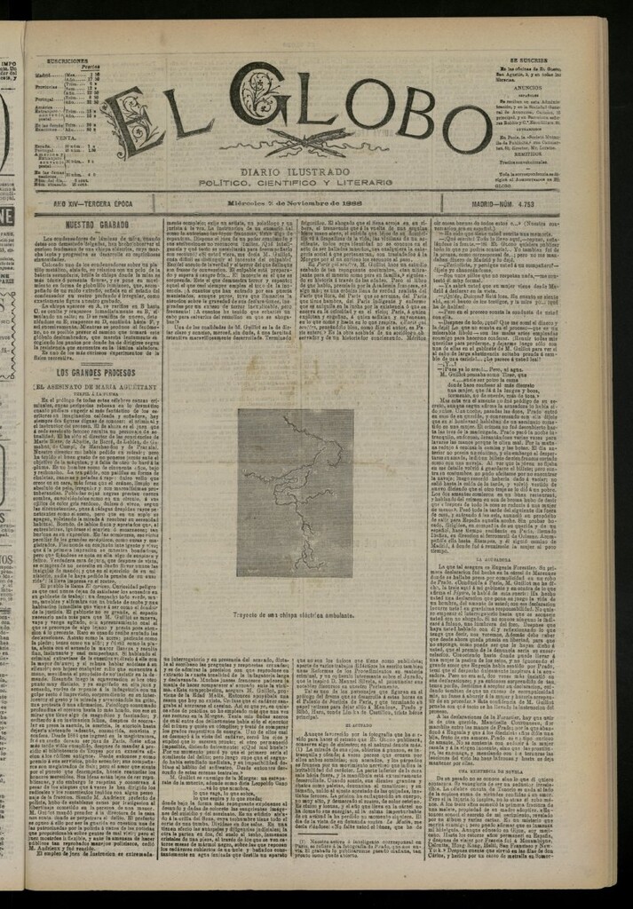 Miniatura de El Globo : diario ilustrado del 7 de noviembre de 1888, nº 4753