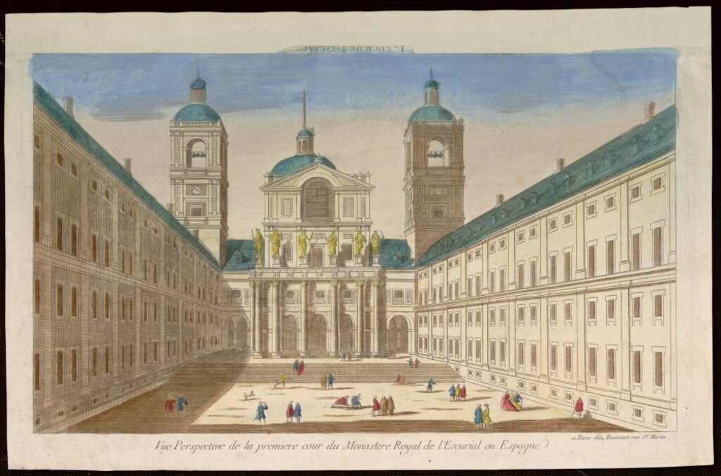 Miniatura de El monasterio de El Escorial. Patio de los Reyes (Madrid)