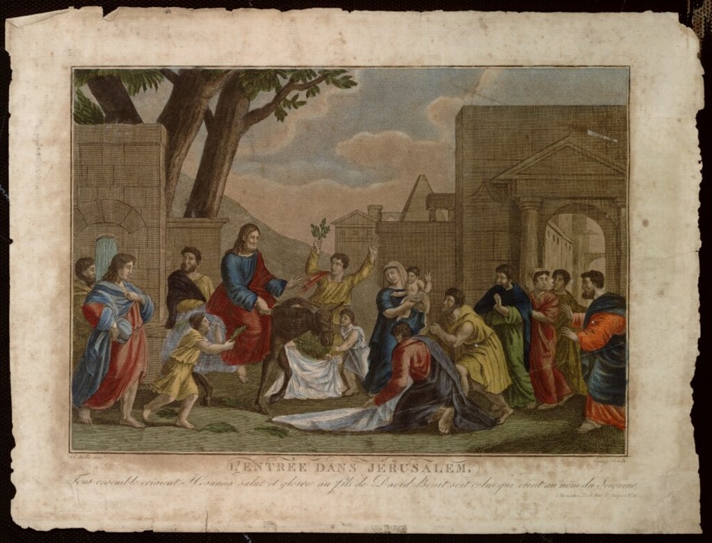 Miniatura de Entrada de Jesús en Jerusalén