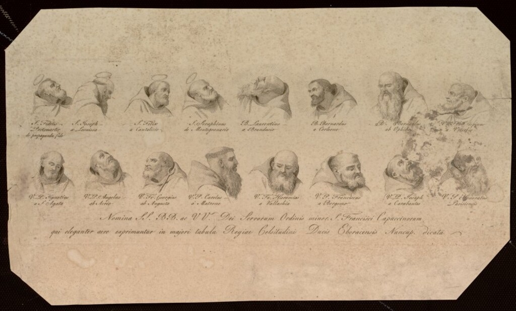 Miniatura de Santos, beatos y venerables franciscanos capuchinos