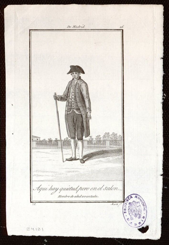 Miniatura de Aqui hay quietud, pero en el salon... Hombre de edad avanzada