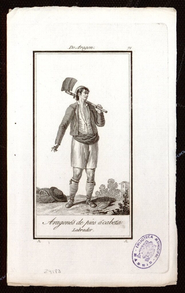 Miniatura de Aragonés de pies á cabeza. Labrador