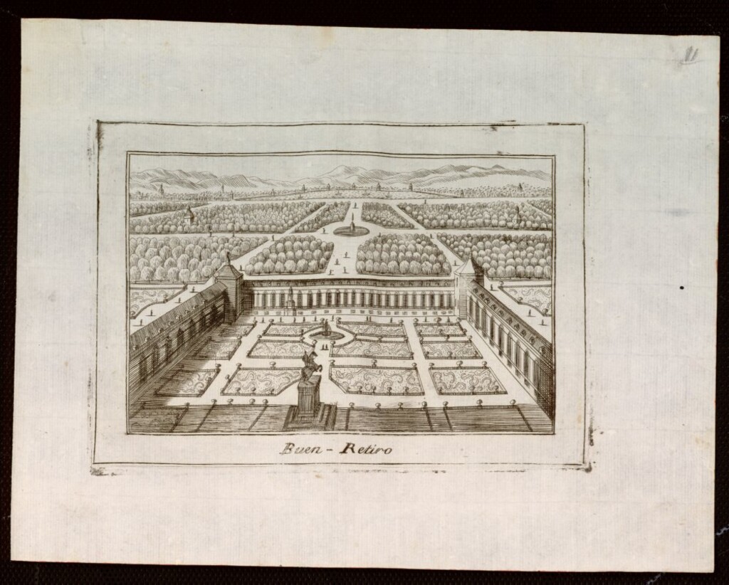 Miniatura de El palacio y los jardines del Buen Retiro. Madrid