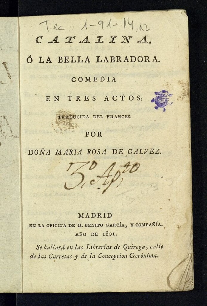 Miniatura de Catalina ó La bella labradora