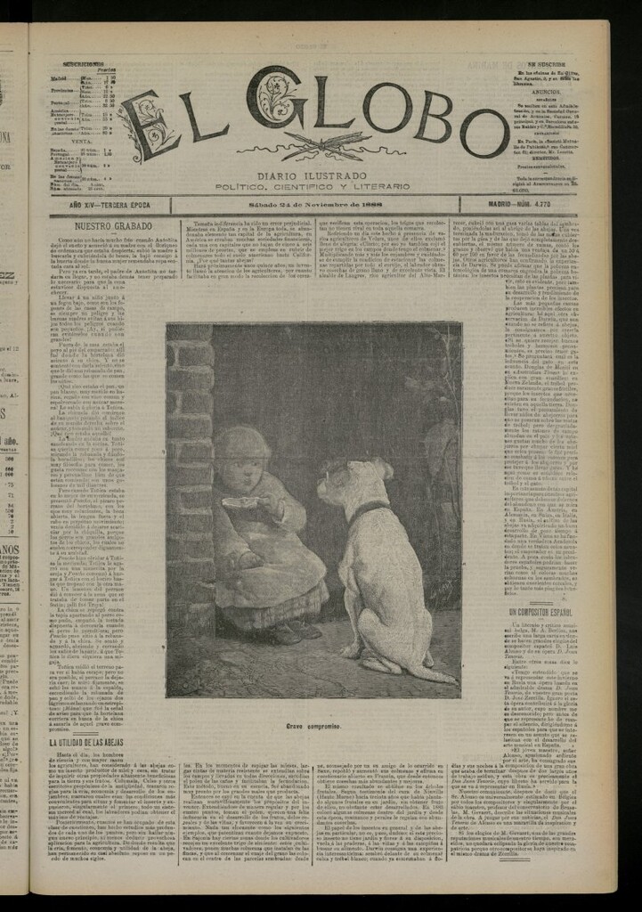 Miniatura de El Globo : diario ilustrado del 24 de noviembre de 1888, nº 4770