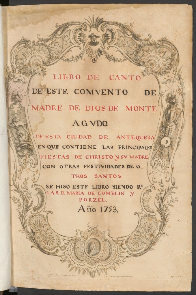 Miniatura de Libro de canto de este Convento de Madre de Dios de Monte Agudo