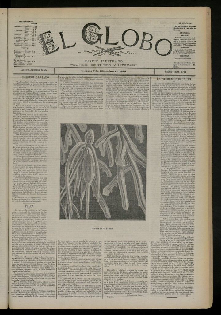 Miniatura de El Globo : diario ilustrado del 7 de diciembre de 1888, nº 4783