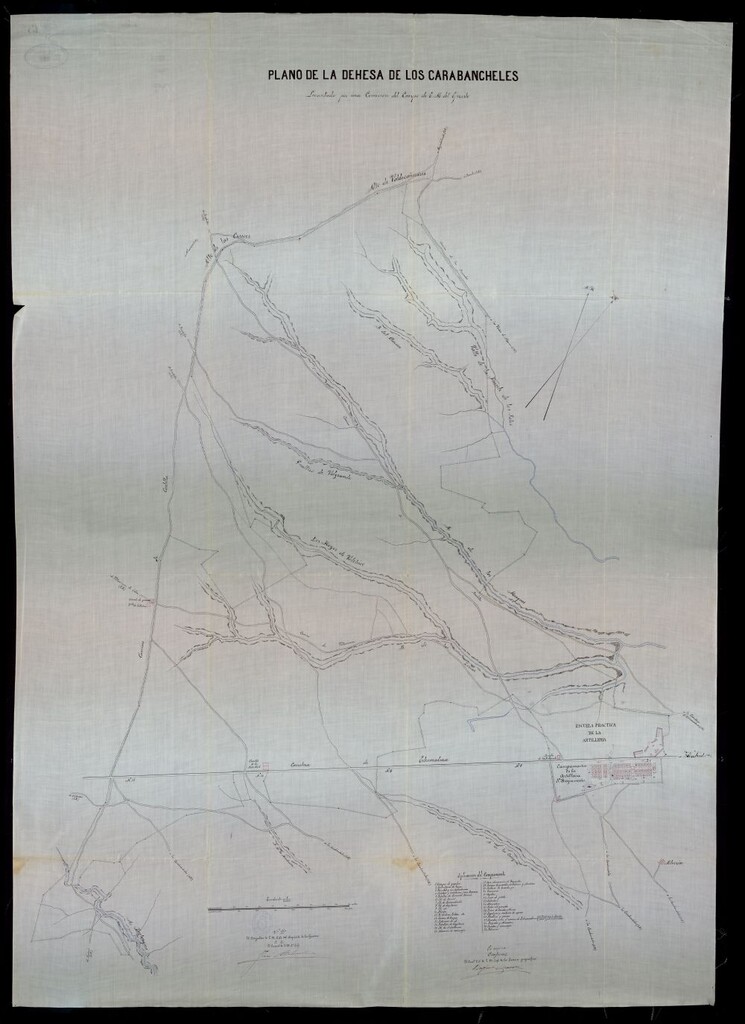 Miniatura de Plano de la Dehesa Carabancheles levantado por una Comisión del Cuerpo de E.M. del Ejército