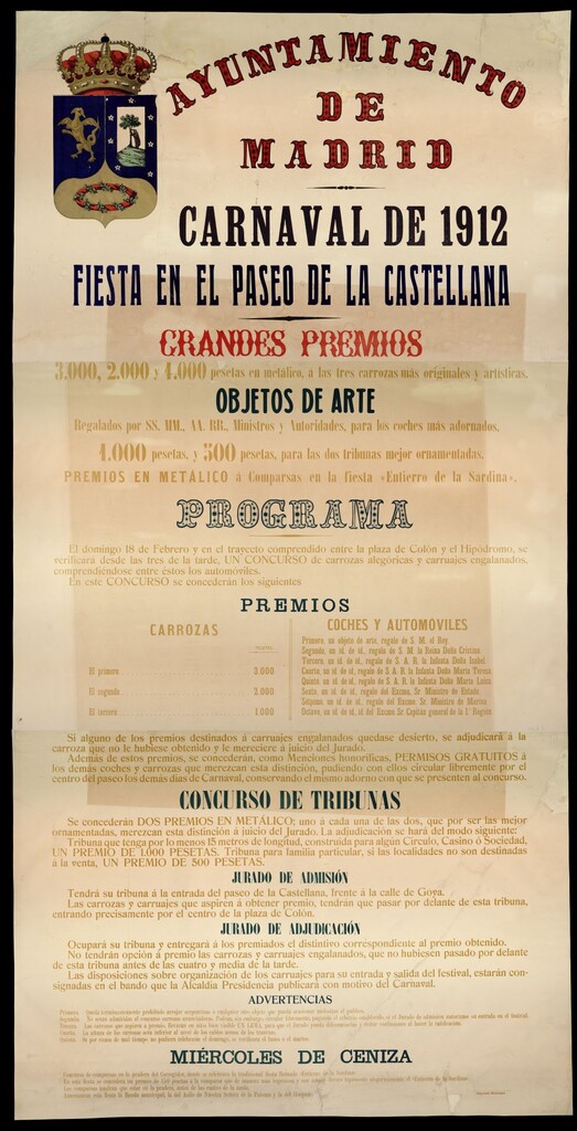 Miniatura de Madrid. Carnaval de 1912