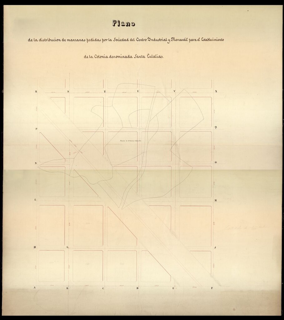 Miniatura de Plano para el establecimiento de la Colonia Santa Eulalia