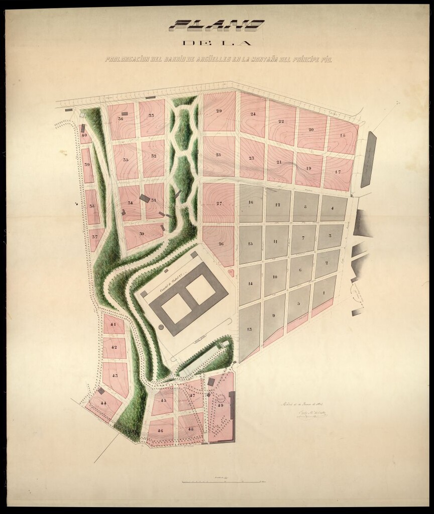 Miniatura de Plano de la prolongación del barrio de Argüelles