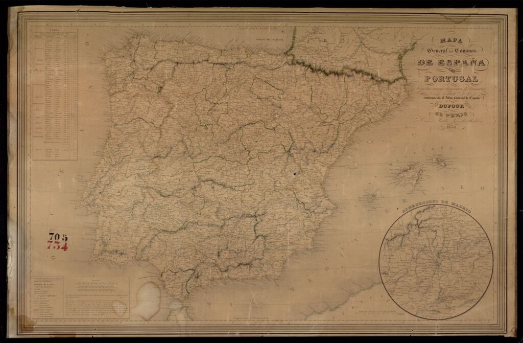 Miniatura de Mapa General de Caminos de España y Portugal con la nueva división de Provincias
