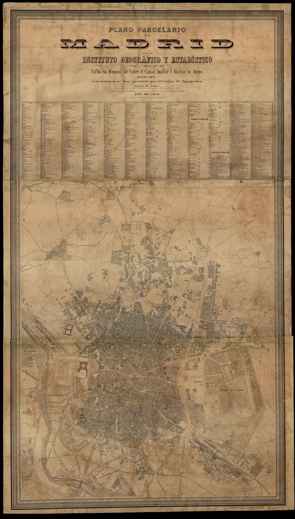 Miniatura de Plano parcelario de Madrid por el Instituto Geográfico y Estadístico