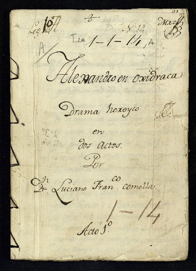 Miniatura de Alexandro en Oxidraca