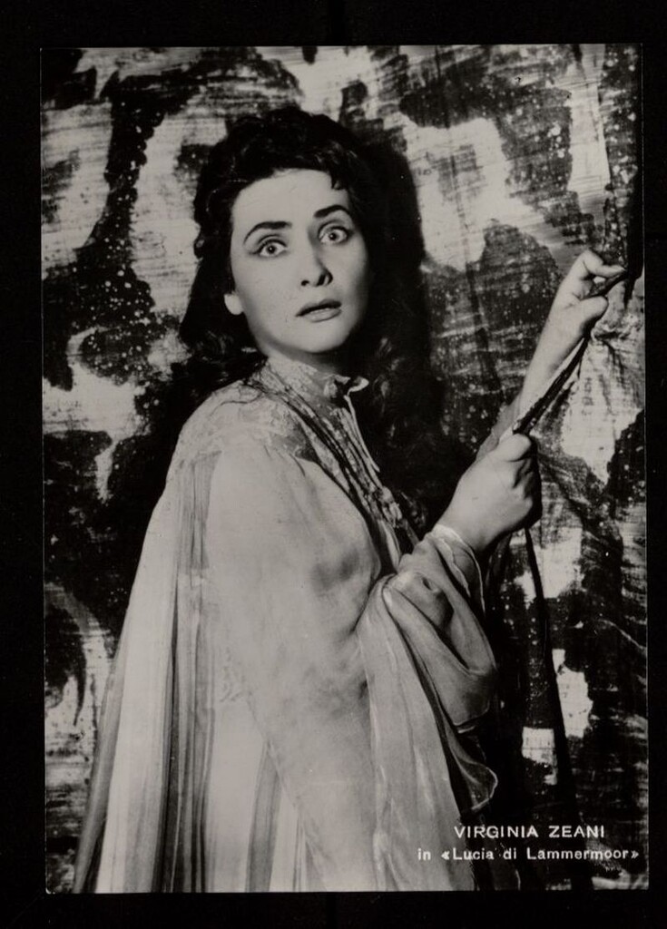 Miniatura de Virginia Zeani in Lucia de Lammermoor