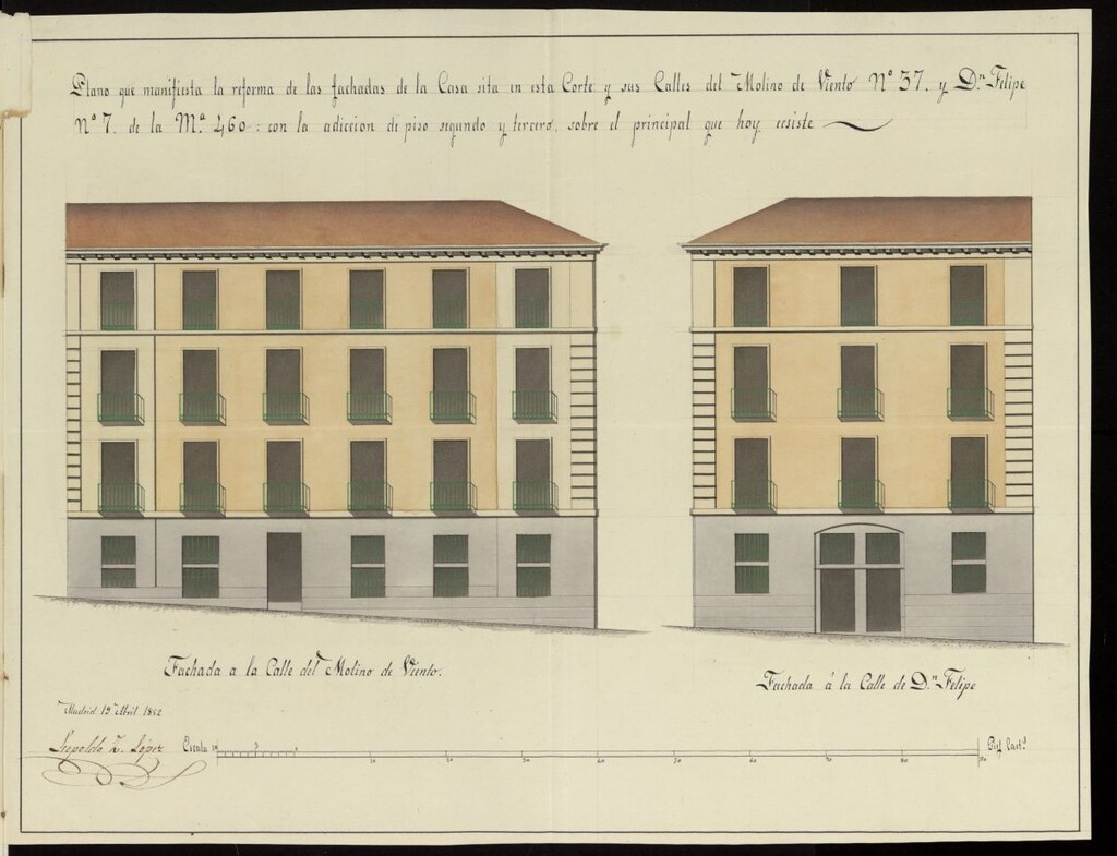 Miniatura de Licencia a Dª Lucía Alonso, para obras en la calle Molino de Viento, nº 37, manzana 460