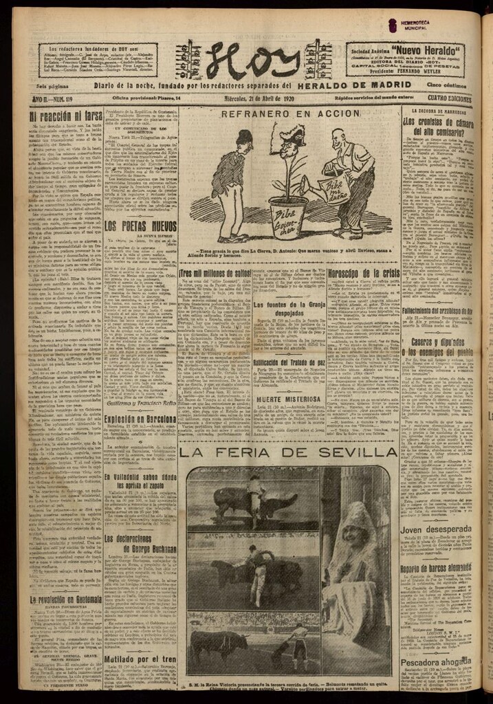 Miniatura de Hoy del 21 de abril de 1920