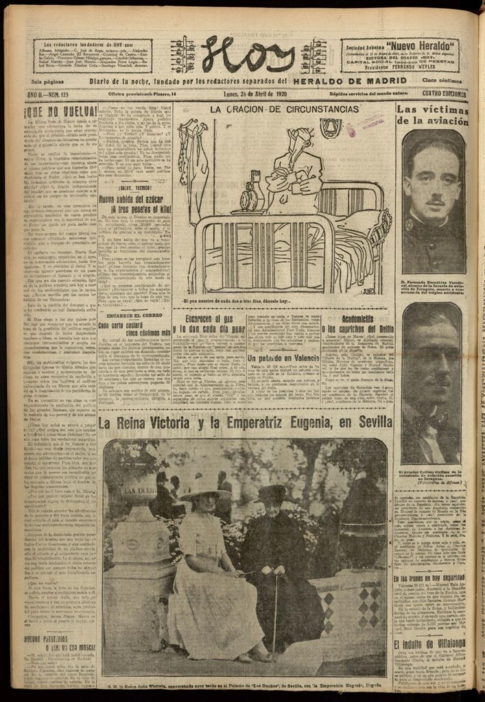 Miniatura de Hoy del 26 de abril de 1920