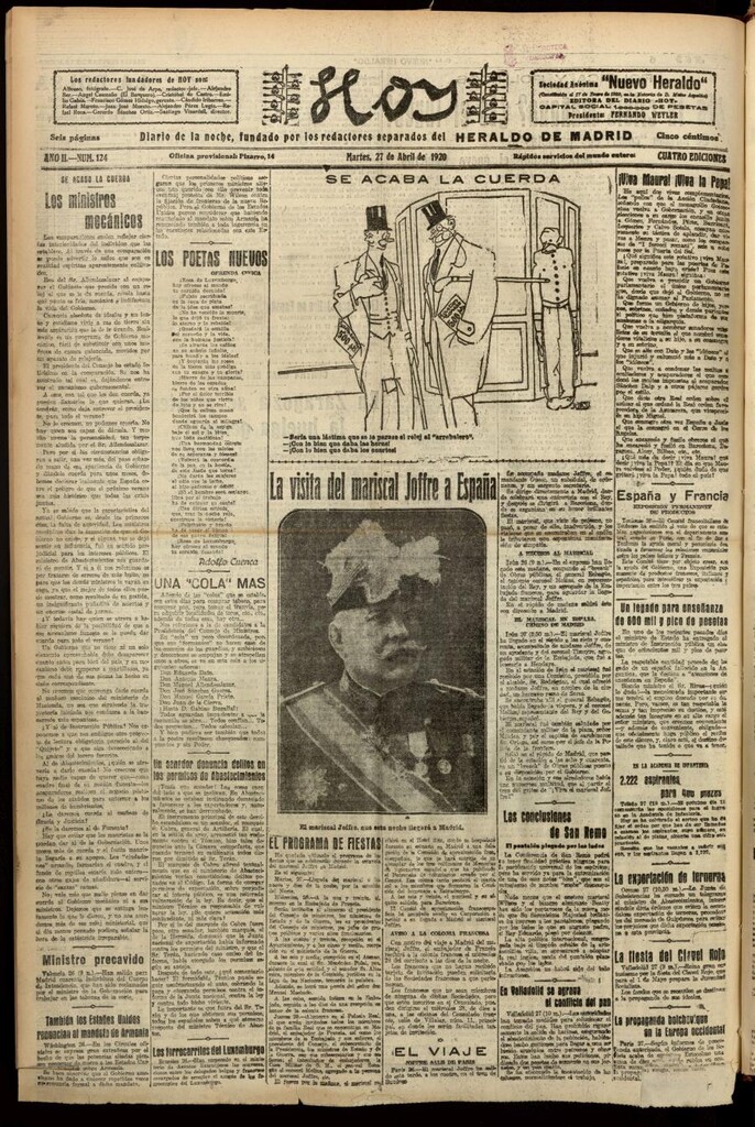 Miniatura de Hoy del 27 de abril de 1920