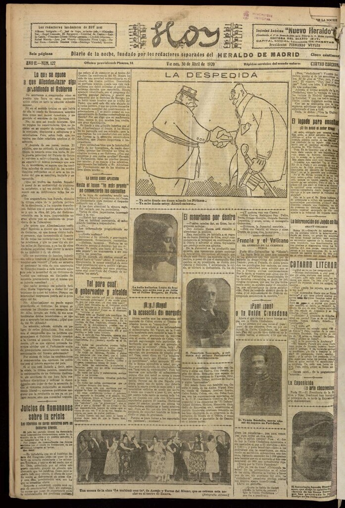 Miniatura de Hoy del 30 de abril de 1920