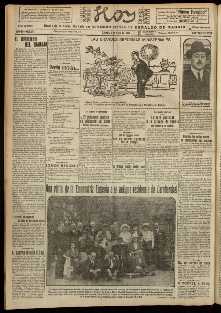 Miniatura de Hoy del 8 de mayo de 1920