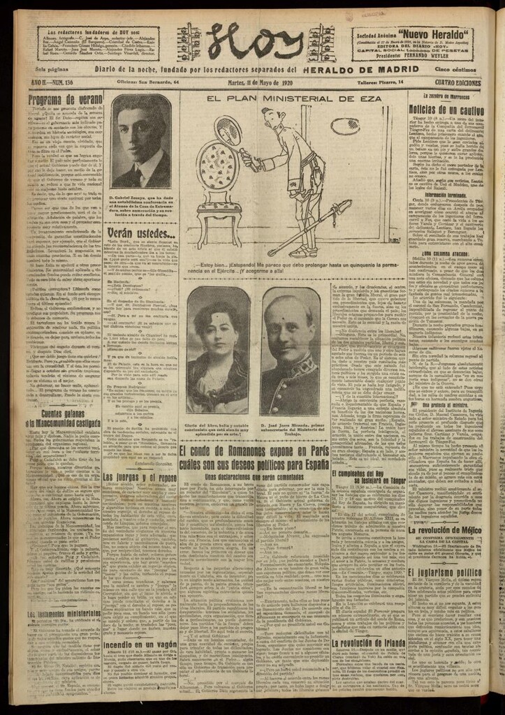 Miniatura de Hoy del 11 de mayo de 1920