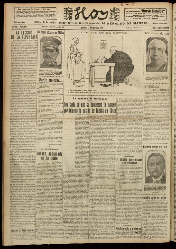 Miniatura de Hoy del 13 de mayo de 1920