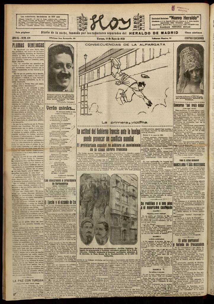 Miniatura de Hoy del 14 de mayo de 1920