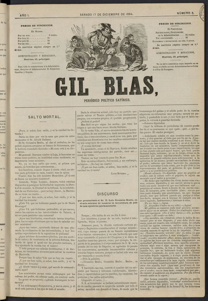 Miniatura de Gil Blas del 17 de diciembre de 1864, nº 3