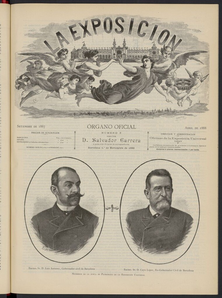 Miniatura de La Exposición: órgano oficial de la Exposición Universal de Barcelona del 1 de noviembre de 1886, nº 5