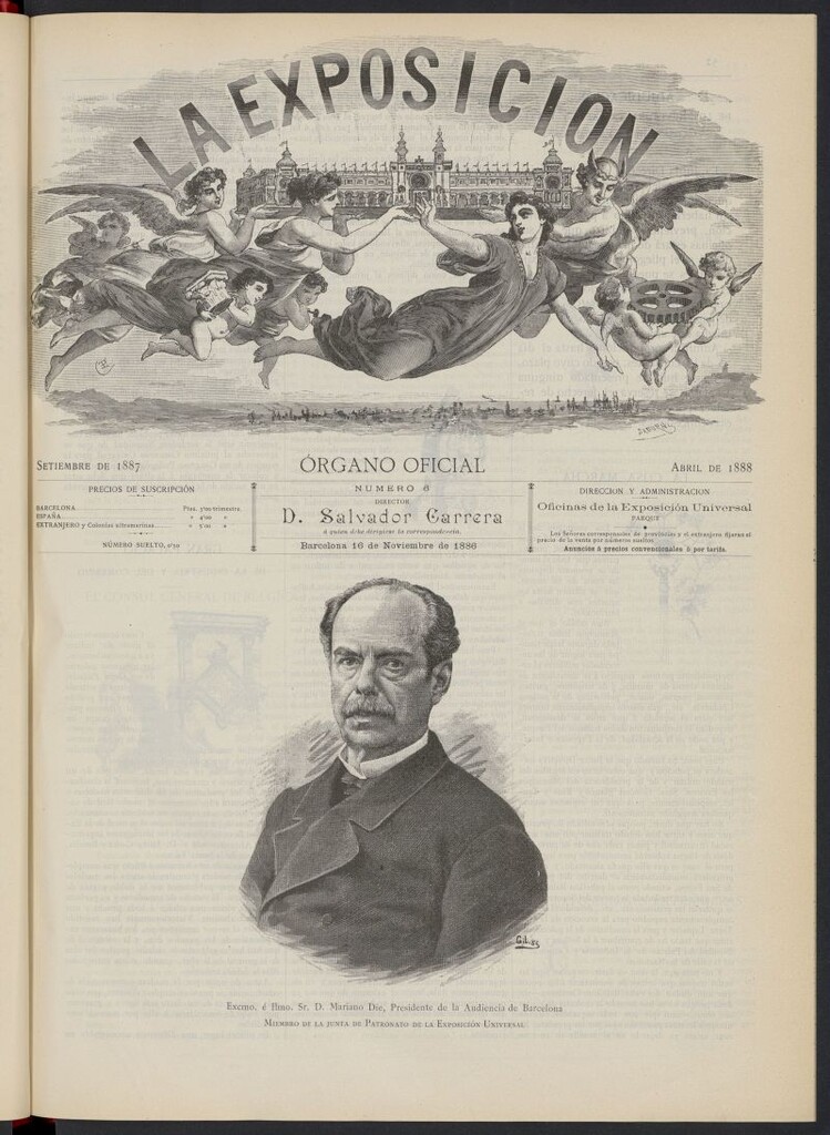 Miniatura de La Exposición: órgano oficial de la Exposición Universal de Barcelona del 16 de noviembre de 1886, nº 6