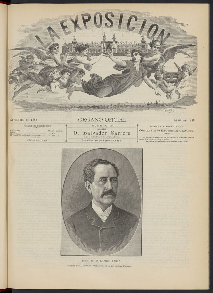 Miniatura de La Exposición: órgano oficial de la Exposición Universal de Barcelona del 15 de enero de 1887, nº 12