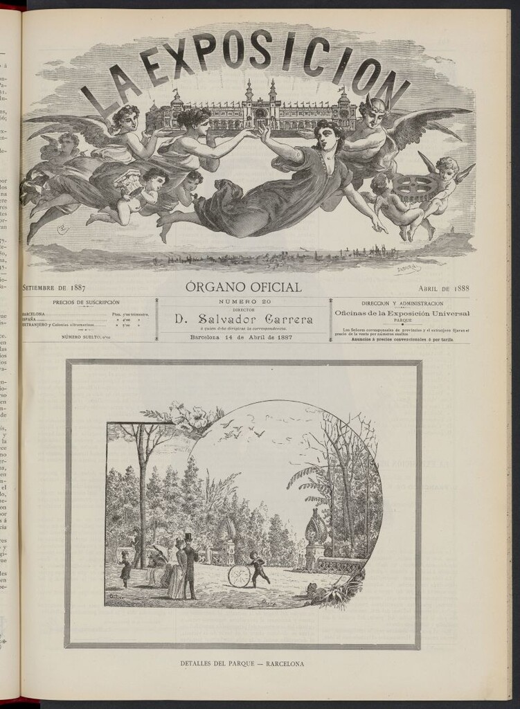 Miniatura de La Exposición: órgano oficial de la Exposición Universal de Barcelona del 14 de abril de 1887, nº 20