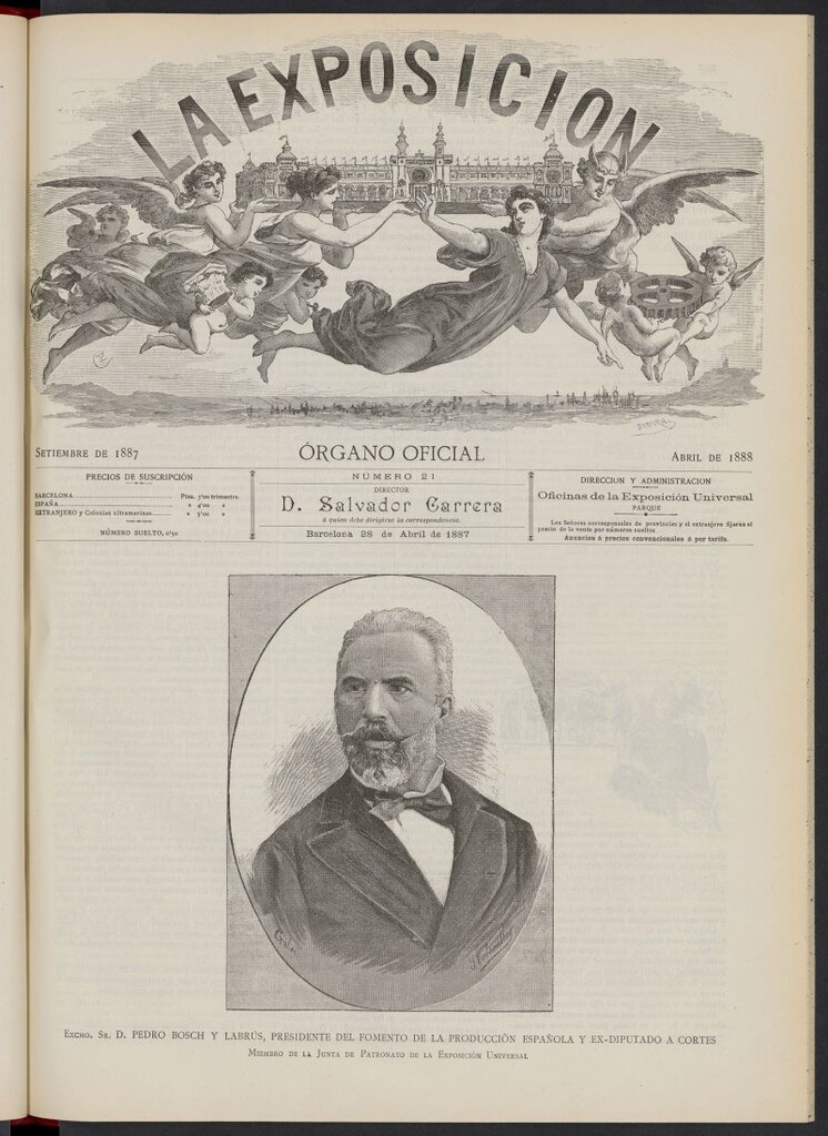 Miniatura de La Exposición: órgano oficial de la Exposición Universal de Barcelona del 28 de abril de 1887, nº 21