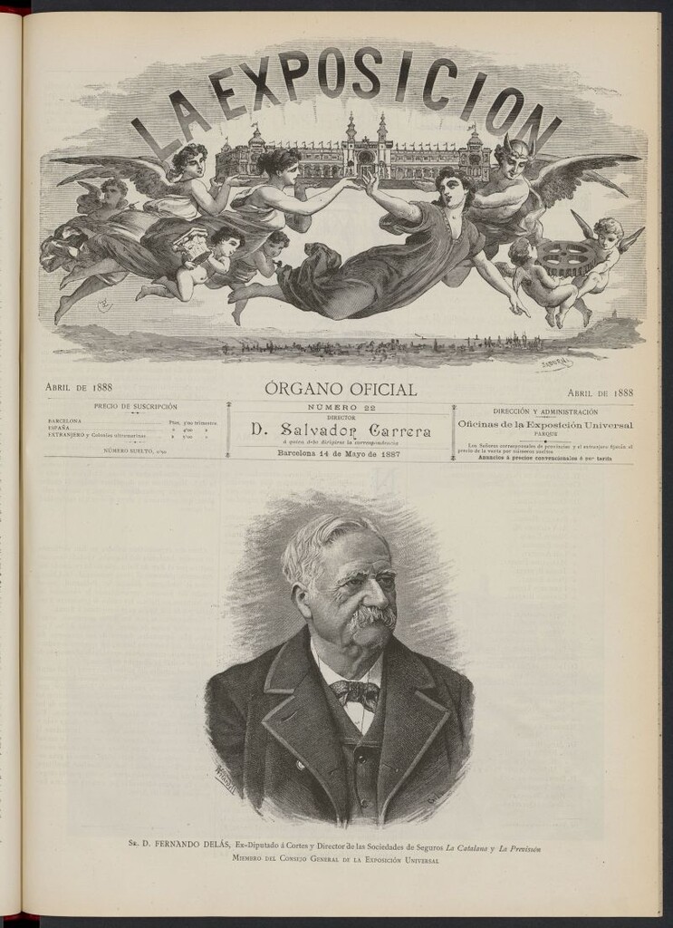 Miniatura de La Exposición: órgano oficial de la Exposición Universal de Barcelona del 14 de mayo de 1887, nº 22
