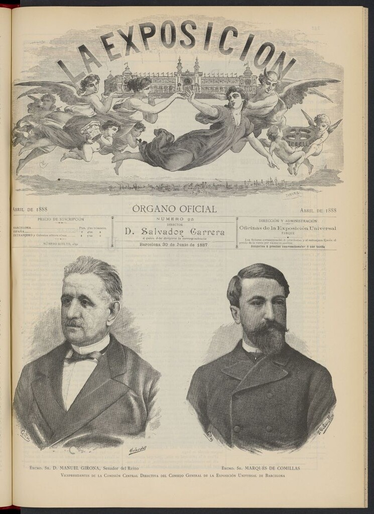 Miniatura de La Exposición: órgano oficial de la Exposición Universal de Barcelona del 30 de junio de 1887, nº 25