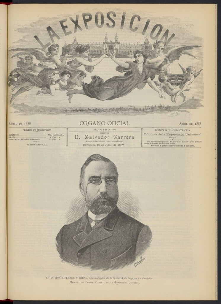 Miniatura de La Exposición: órgano oficial de la Exposición Universal de Barcelona del 15 de julio de 1887, nº 26