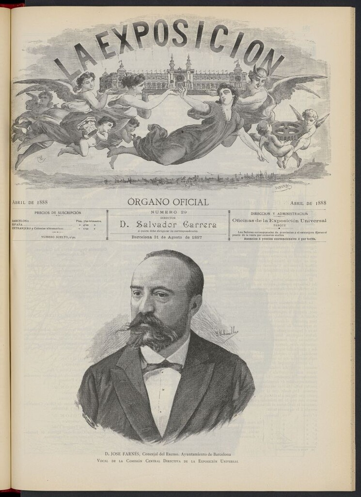 Miniatura de La Exposición: órgano oficial de la Exposición Universal de Barcelona del 31 de agosto de 1887, nº 29