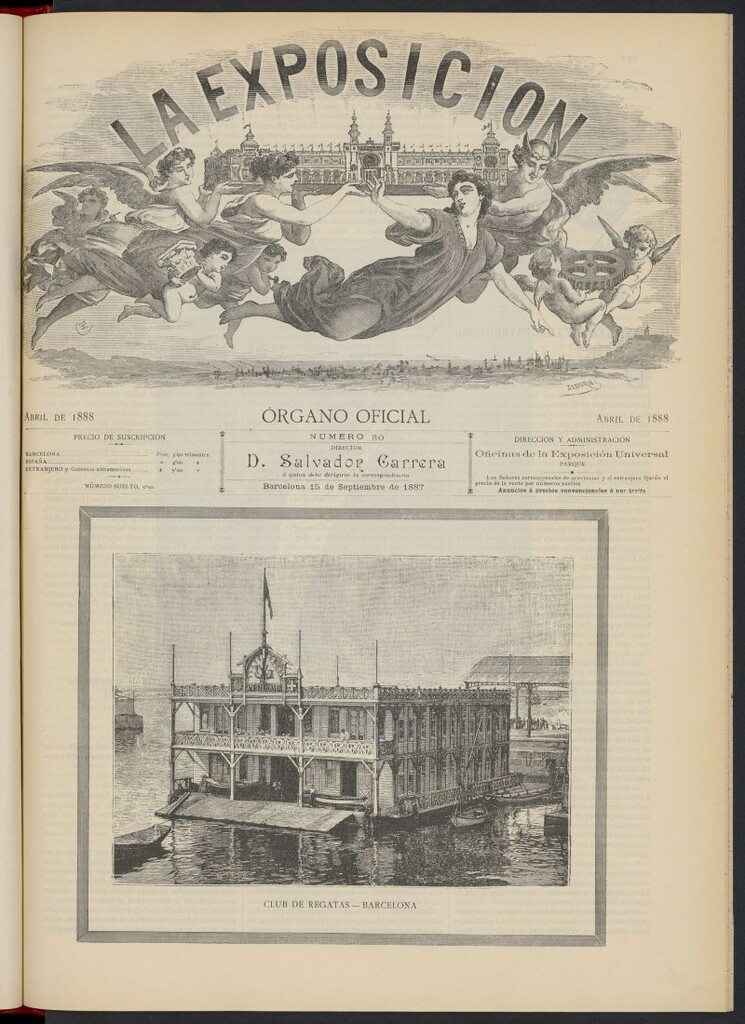 Miniatura de La Exposición: órgano oficial de la Exposición Universal de Barcelona del 15 de septiembre de 1887, nº 30