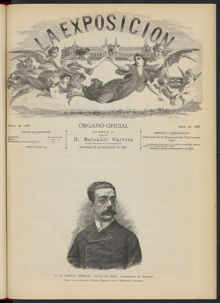 Miniatura de La Exposición: órgano oficial de la Exposición Universal de Barcelona del 30 de septiembre de 1887, nº 31