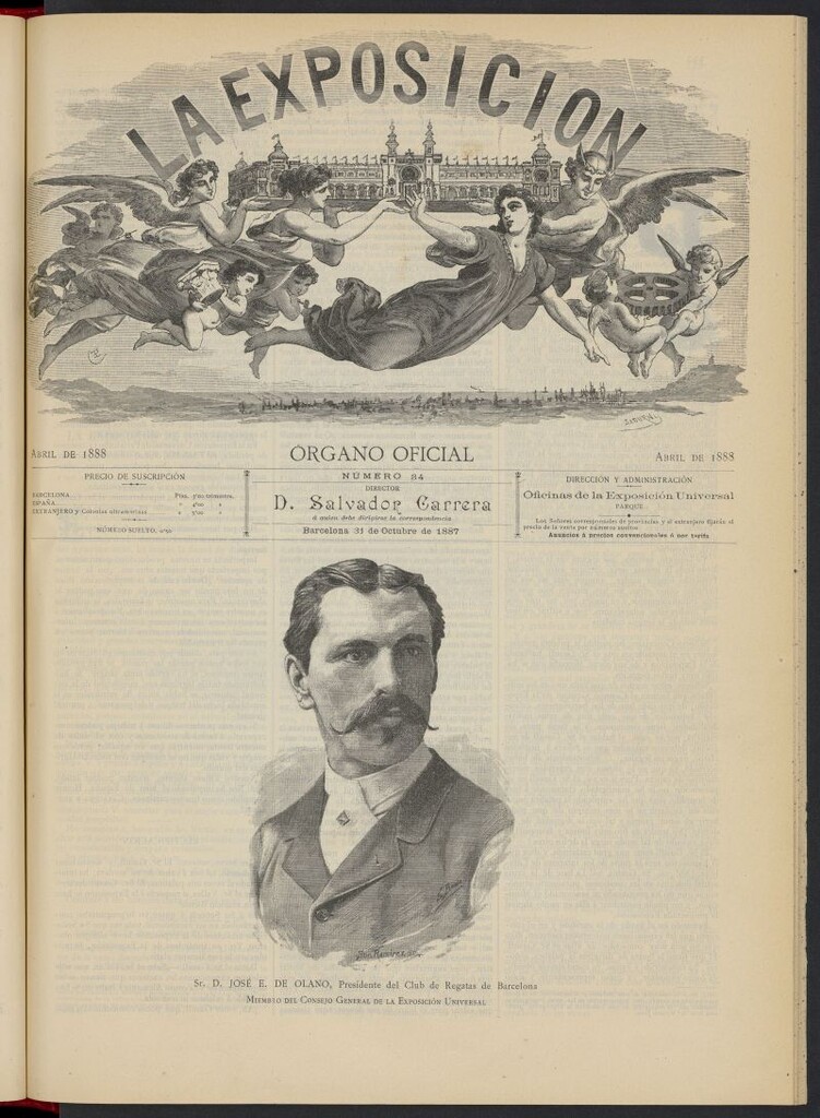 Miniatura de La Exposición: órgano oficial de la Exposición Universal de Barcelona del 31 de octubre de 1887, nº 34