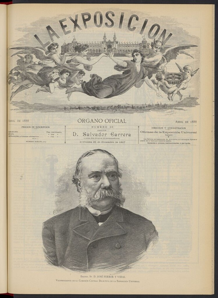 Miniatura de La Exposición: órgano oficial de la Exposición Universal de Barcelona del 20 de diciembre de 1887, nº 38