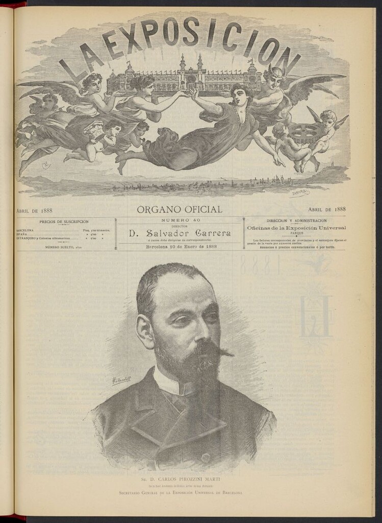 Miniatura de La Exposición: órgano oficial de la Exposición Universal de Barcelona del 10 de enero de 1888, nº 40