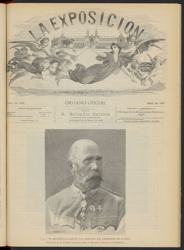 Miniatura de La Exposición: órgano oficial de la Exposición Universal de Barcelona del 20 de enero de 1888, nº 41
