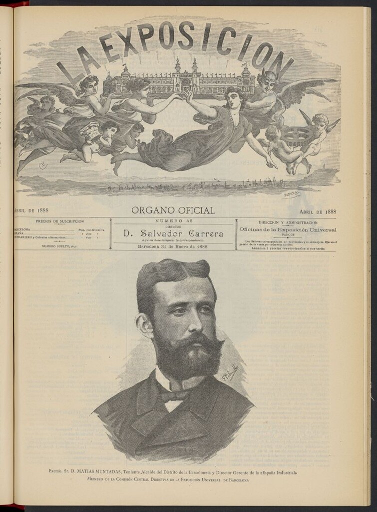 Miniatura de La Exposición: órgano oficial de la Exposición Universal de Barcelona del 31 de enero de 1888, nº 42