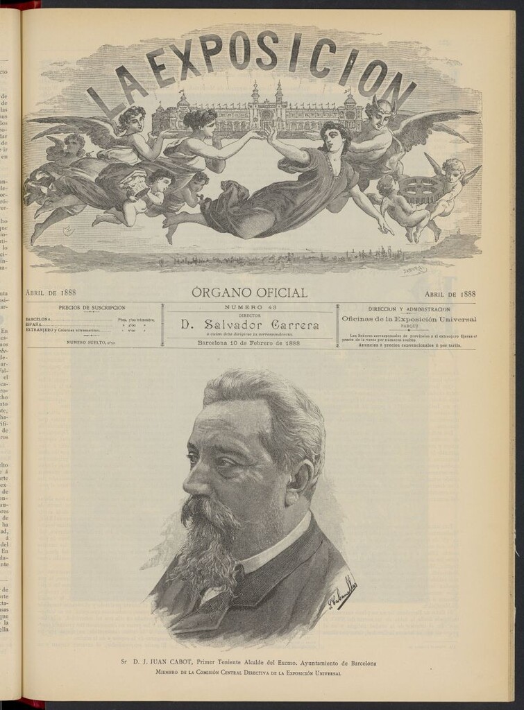 Miniatura de La Exposición: órgano oficial de la Exposición Universal de Barcelona del 10 de febrero de 1888, nº 43