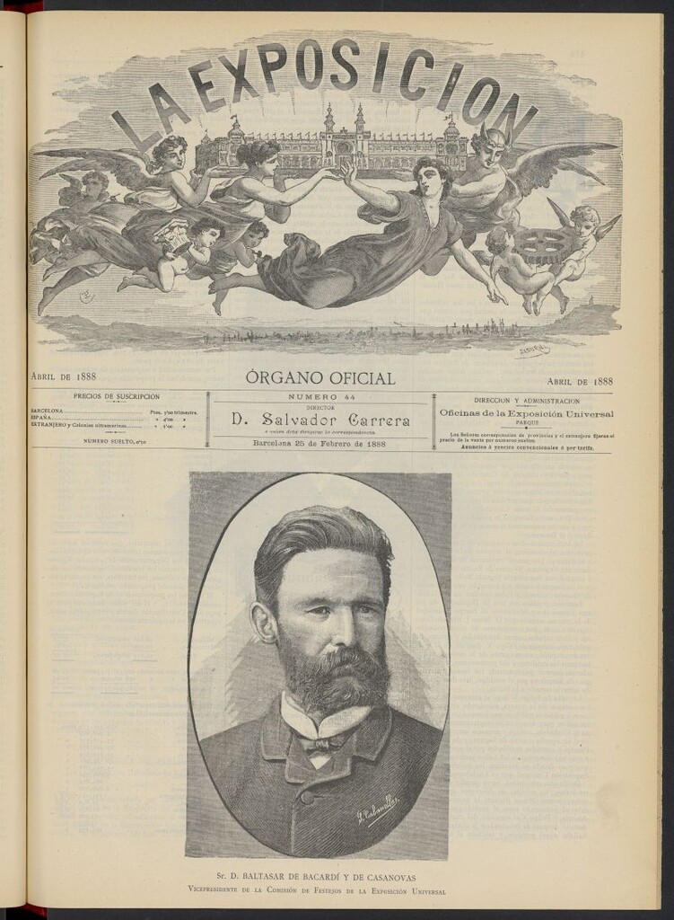 Miniatura de La Exposición: órgano oficial de la Exposición Universal de Barcelona del 25 de febrero de 1888, nº 44