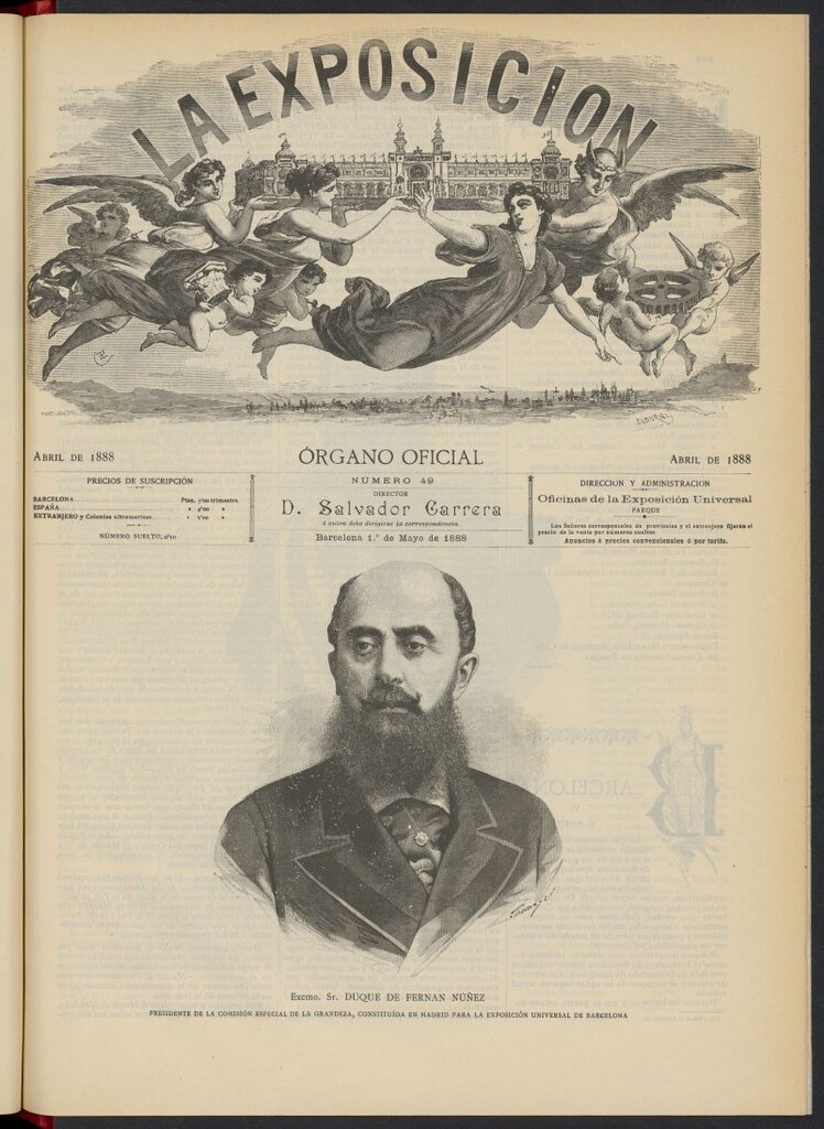 Miniatura de La Exposición: órgano oficial de la Exposición Universal de Barcelona del 1 de mayo de 1888, nº 49